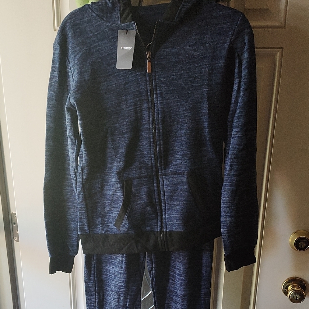 Brand New Sweat Zip Up Jacket And Pants Unisex Fits Sizes L/Xl Super Soft.